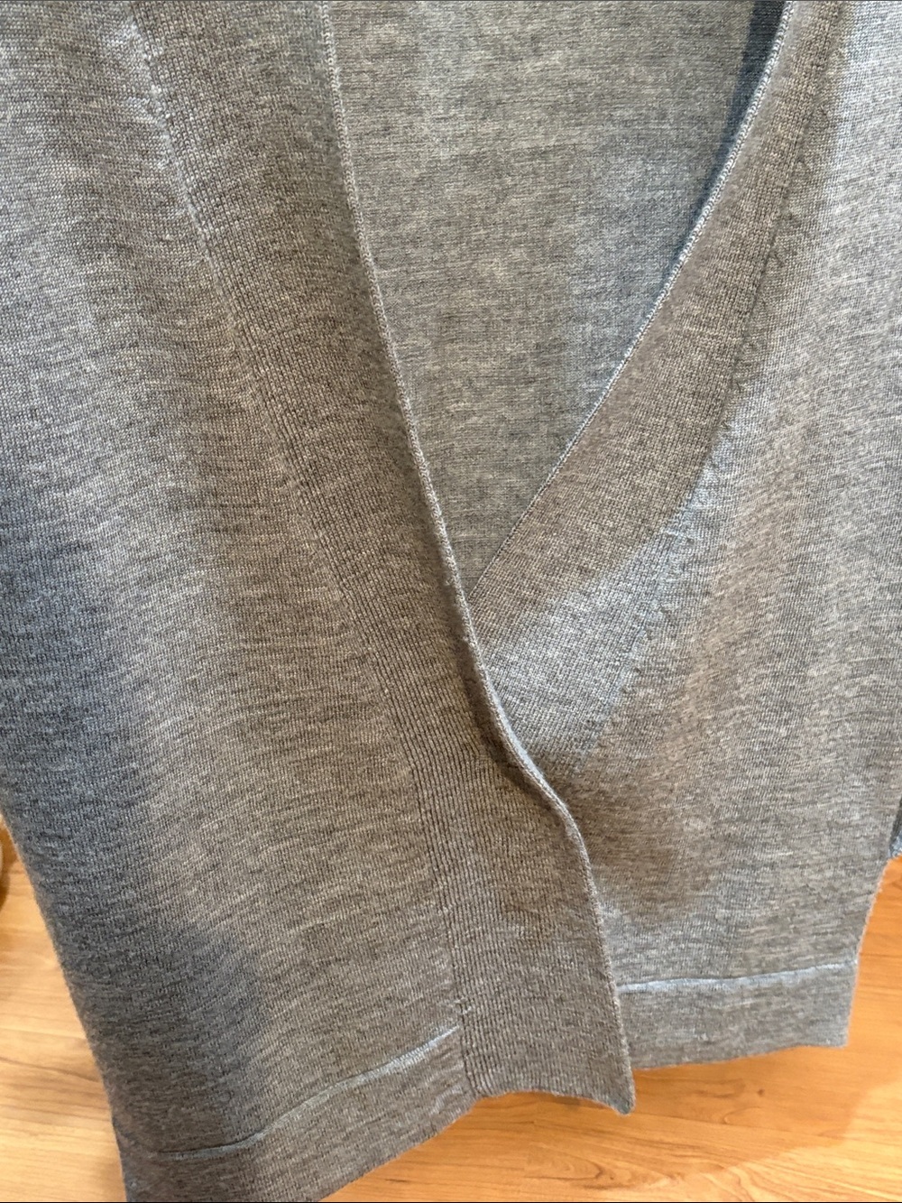Banana Republic Heather Gray Short-Sleeve Open Front Cardigan - Picture 14 of 15